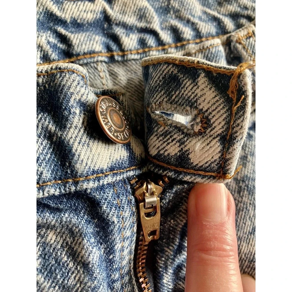 Vtg Mens Levis 550 Acid Wash Blue Jeans Denim W38 L30 TRUE 36 X 27.5